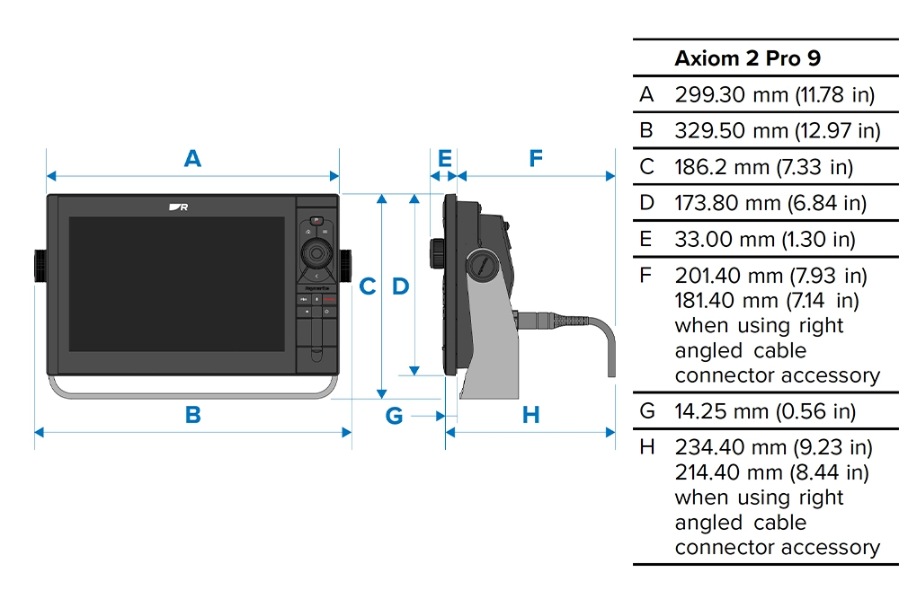 AXIOM 2 PRO 9（9インチ）リアルビジョンMAX 3D 3D内蔵 ＋ ブルーソナー内蔵(1000W) 画像⑤